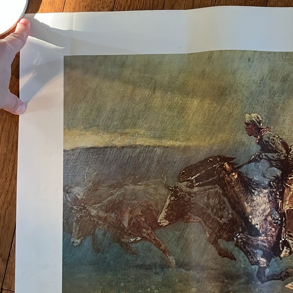 Vintage “Stampeded By Lightning” Frederic Remington Print - Picture 8 of 15